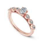 Load image into Gallery viewer, 0.50cts. Oval Cut Solitaire with Marquise Cut Diamond Accents 18K Rose Gold Ring JL AU 2017R-A   Jewelove.US
