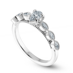 Load image into Gallery viewer, 0.70cts Pear Cut Solitaire with Marquise Cut Diamond Accents Platinum Ring JL PT 2018-B   Jewelove.US
