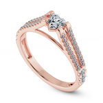 Load image into Gallery viewer, 0.30cts. Heart Cut Solitaire Diamond Split Shank 18K Rose Gold Ring JL AU 1181R   Jewelove.US
