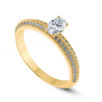 Load image into Gallery viewer, 0.30cts. Oval Cut Solitaire Diamond Split Shank 18K Yellow Gold Ring JL AU 1190Y   Jewelove.US
