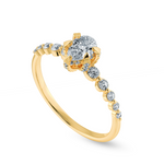 Load image into Gallery viewer, 0.30cts. Pear Cut Solitaire Halo Diamond Accents 18K Yellow Gold Ring JL AU 2009Y   Jewelove.US

