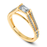 Load image into Gallery viewer, 0.30cts. Emerald Cut Solitaire Diamond Split Shank 18K Yellow Gold Ring JL AU 1180Y   Jewelove.US
