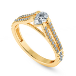 Load image into Gallery viewer, 0.70ts. Pear Cut Solitaire Diamond Split Shank 18K Yellow Gold Ring JL AU 1183Y-B   Jewelove.US
