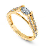 Load image into Gallery viewer, 0.50cts. Oval Cut Solitaire Diamond Split Shank 18K Yellow Gold Ring JL AU 1182Y-A   Jewelove.US
