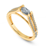 Load image into Gallery viewer, 0.30cts. Oval Cut Solitaire Diamond Split Shank 18K Yellow Gold Ring JL AU 1182Y   Jewelove.US
