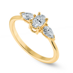 Load image into Gallery viewer, 0.70cts. Oval Cut Solitaire with Pear Cut Diamond Accents 18K Yellow Gold Ring JL AU 1206Y-B   Jewelove.US
