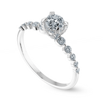 Load image into Gallery viewer, 0.30cts Solitaire Diamond Accents Platinum Ring JL PT 1202   Jewelove.US
