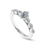 Load image into Gallery viewer, 0.50cts Marquise Cut Solitaire Diamond Accents Platinum Ring JL PT 2019-A   Jewelove.US
