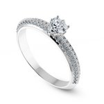 Load image into Gallery viewer, 0.50cts Heart Cut Solitaire Diamond Split Shank Platinum Ring JL PT 1189-A   Jewelove.US
