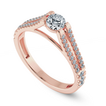 Load image into Gallery viewer, 0.20cts. Solitaire Diamond Split Shank 18K Rose Gold Ring JL AU 1177R-A   Jewelove.US
