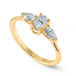 Load image into Gallery viewer, 0.30cts. Oval Cut Solitaire with Pear Cut Diamond Accents 18K Yellow Gold Ring JL AU 1206Y   Jewelove.US
