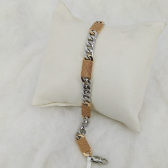 Platinum & Rose Gold Bracelet for Men JL PTB 1054   Jewelove.US
