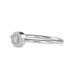 10 Pointer Platinum Halo Diamond Engagement Ring JL PT 0601