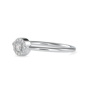 10 Pointer Platinum Halo Diamond Engagement Ring JL PT 0601