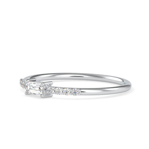 Designer Platinum Baguette Diamond Engagement Ring JL PT 0602