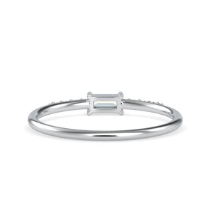 Designer Platinum Baguette Diamond Engagement Ring JL PT 0602