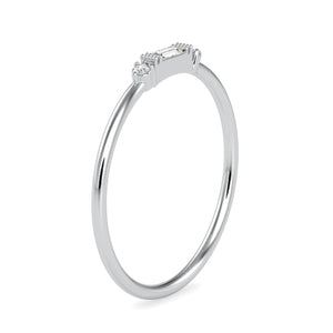 Baguette Diamond Platinum Engagement Ring JL PT 0606   Jewelove.US