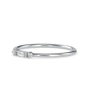 Baguette Diamond Platinum Engagement Ring JL PT 0606   Jewelove.US