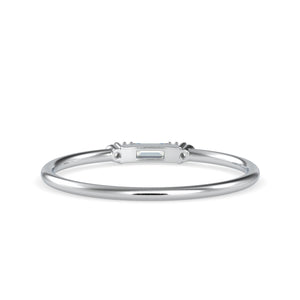 Baguette Diamond Platinum Engagement Ring JL PT 0606   Jewelove.US