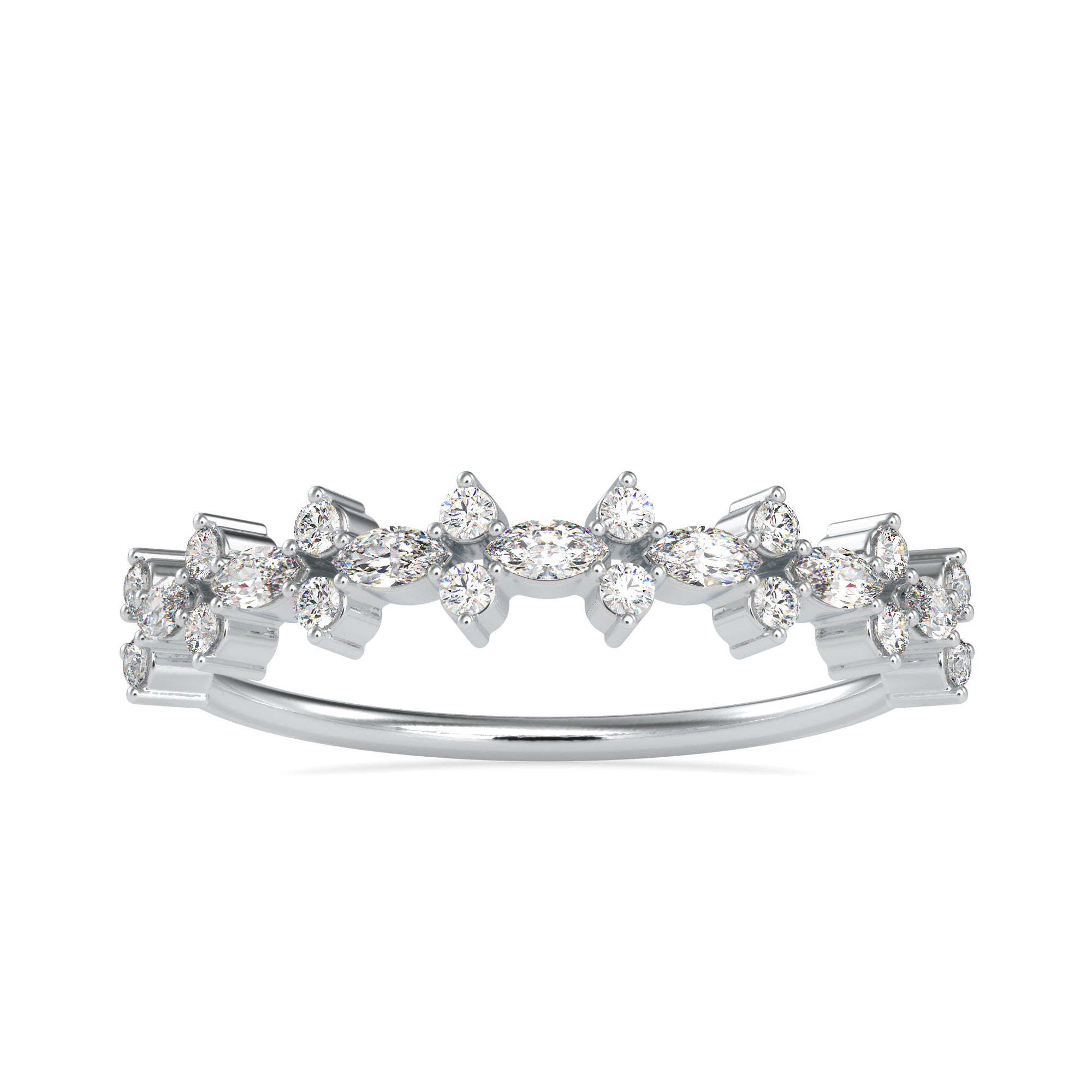 Designer Platinum Marquise Diamond Ring for Women JL PT 0612