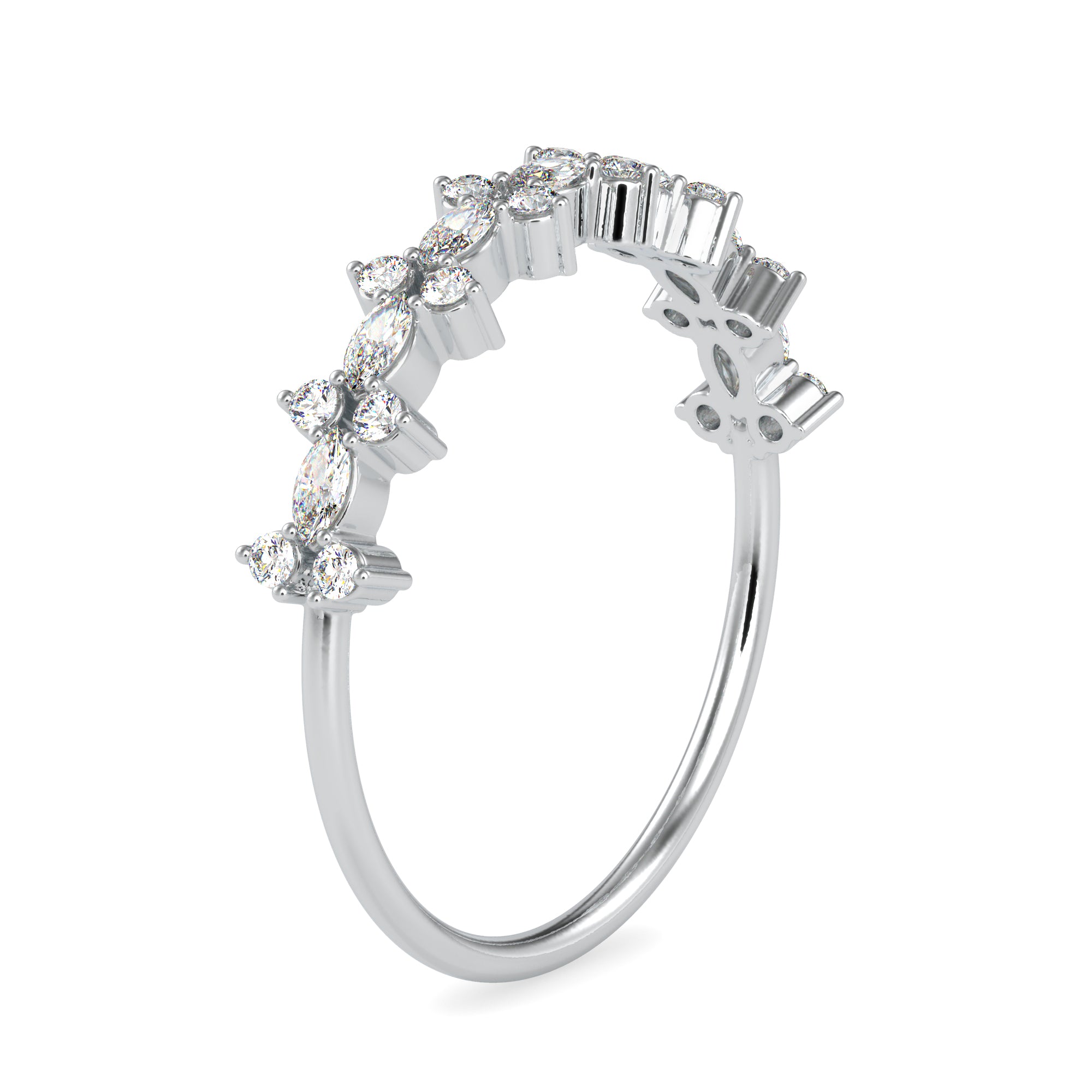 Designer Platinum Marquise Diamond Ring for Women JL PT 0612