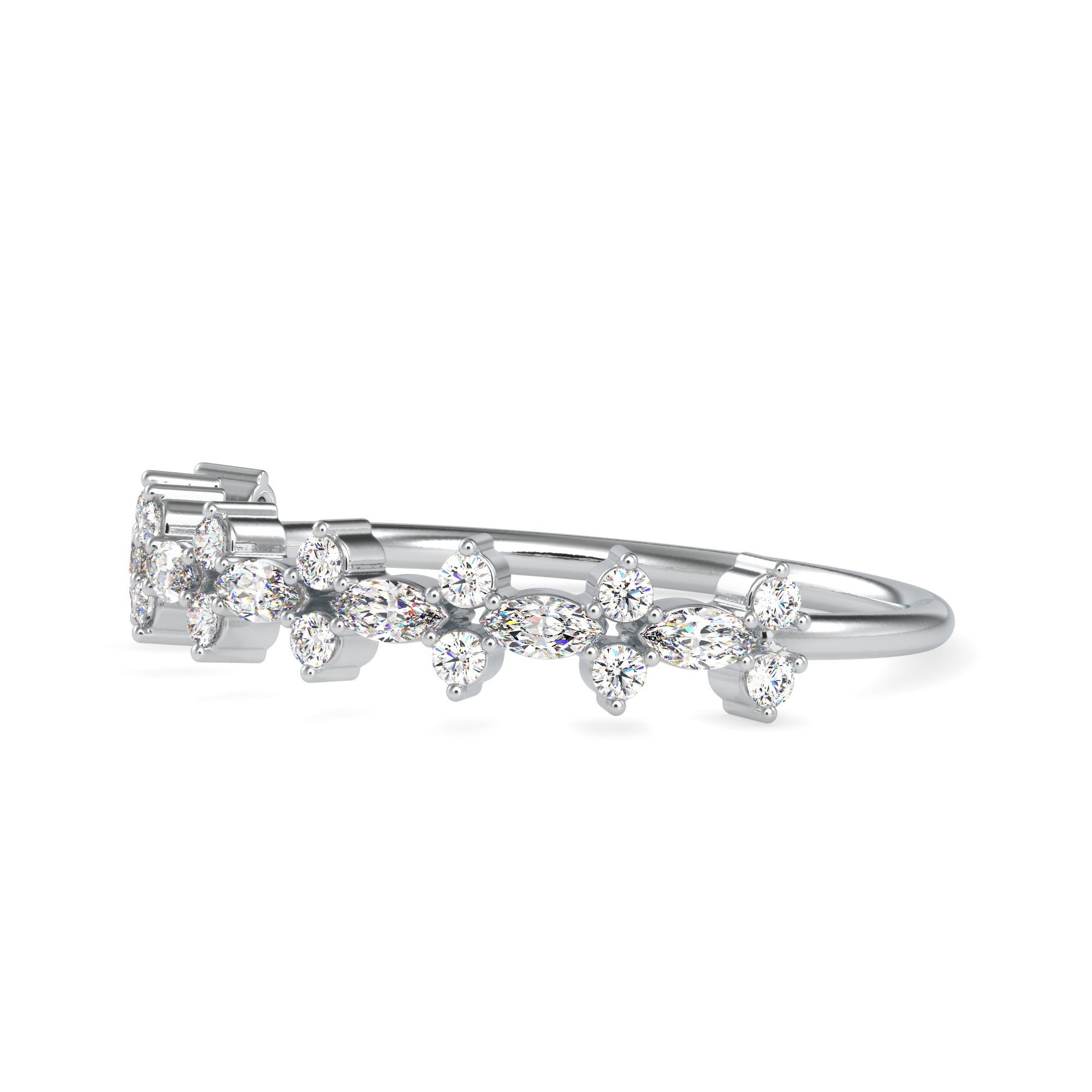 Designer Platinum Marquise Diamond Ring for Women JL PT 0612