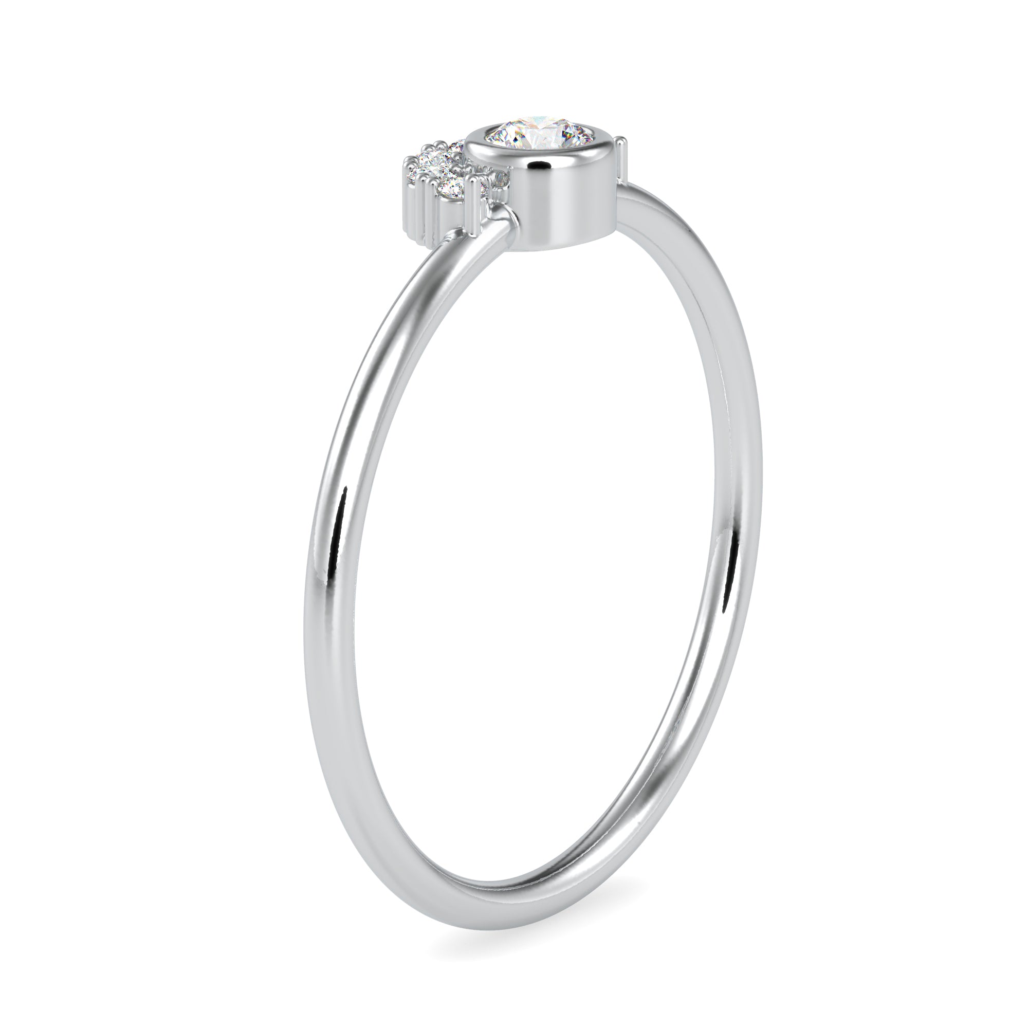 10 Pointer Platinum Diamond Engagement Ring JL PT 0613
