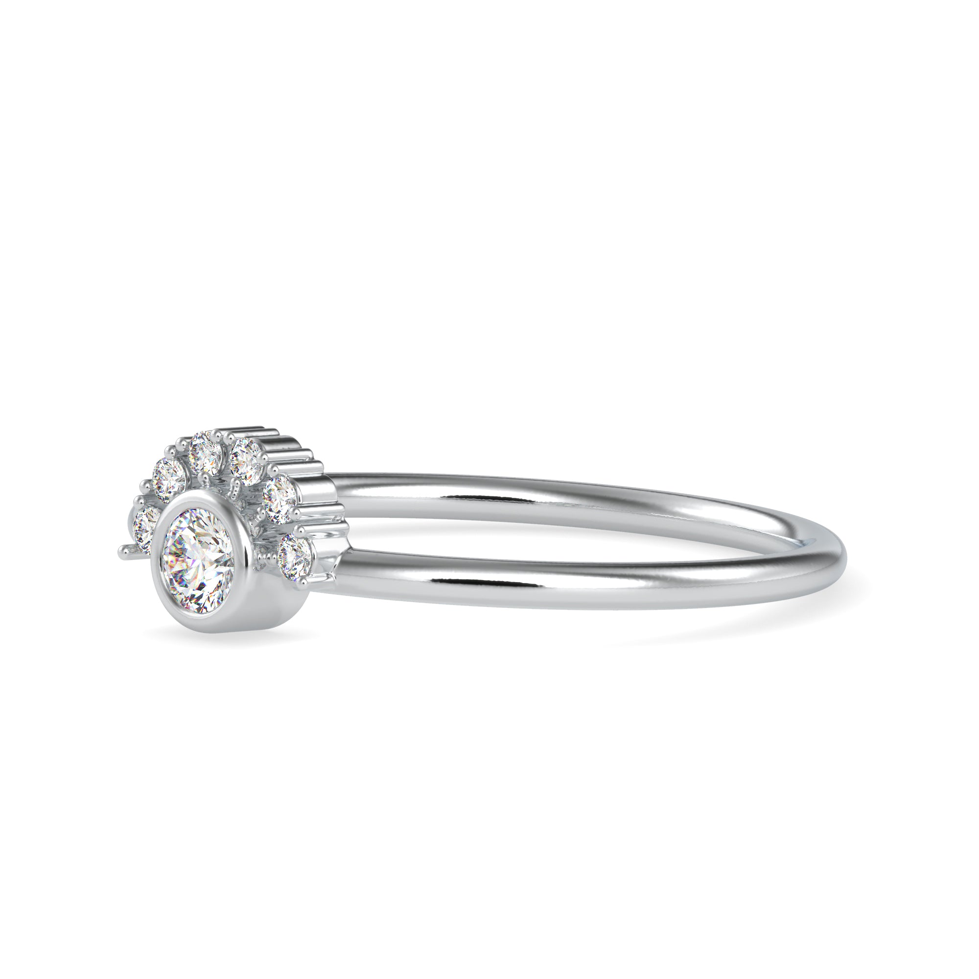 10 Pointer Platinum Diamond Engagement Ring JL PT 0613