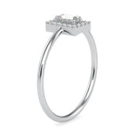 Load image into Gallery viewer, 0.20cts. Baguette Solitaire Platinum Diamond Halo Engagement Ring JL PT 0619
