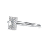 Load image into Gallery viewer, 0.20cts. Baguette Solitaire Platinum Diamond Halo Engagement Ring JL PT 0619

