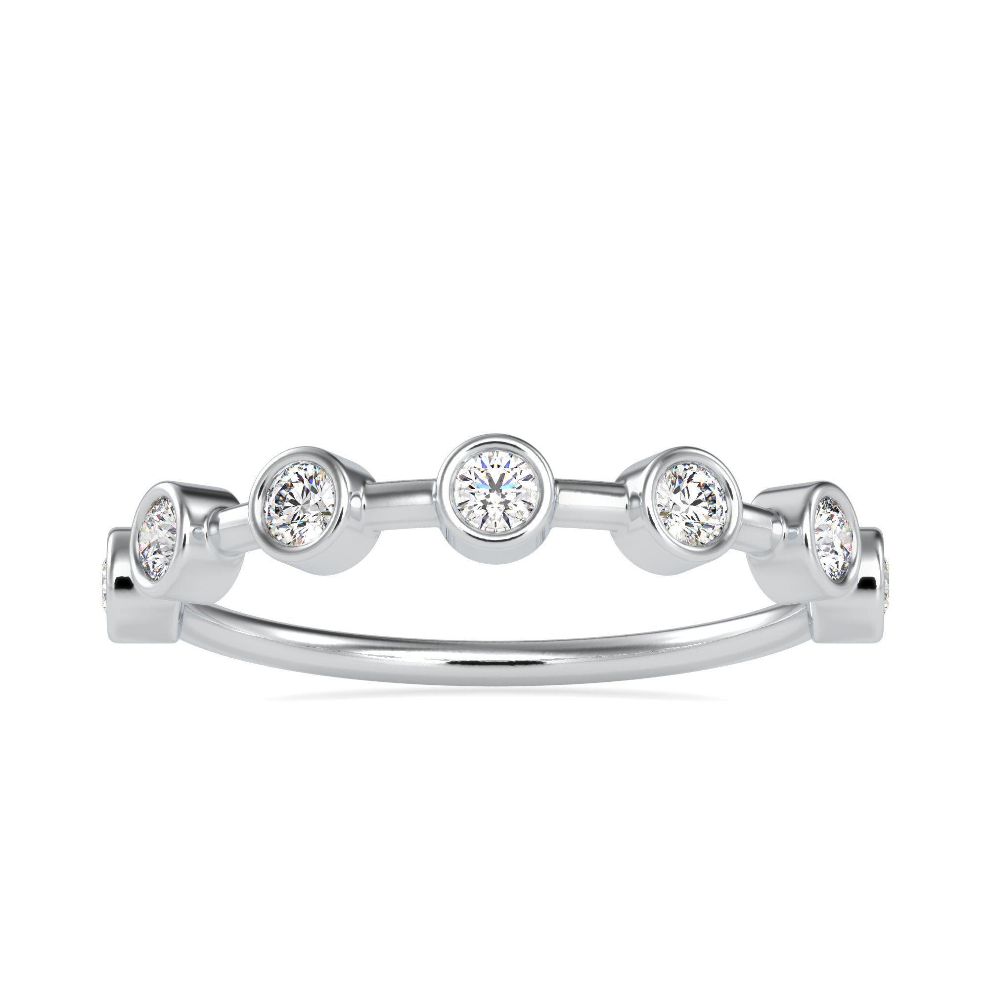 4-Pointer Platinum Diamond Engagement Ring JL PT 0620