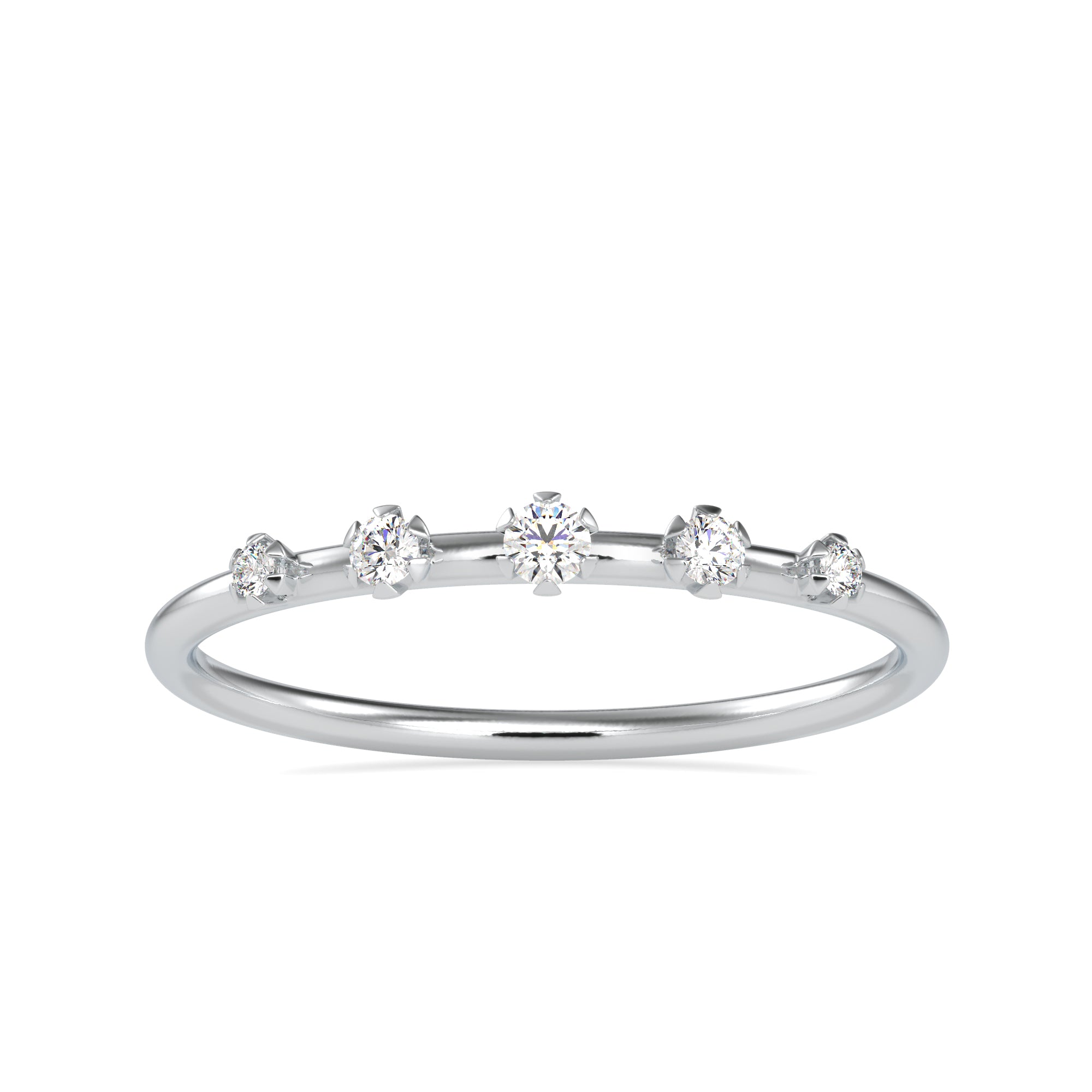 5 Diamond Platinum Engagement Ring JL PT 0622