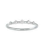 Load image into Gallery viewer, 5 Diamond Platinum Engagement Ring JL PT 0622
