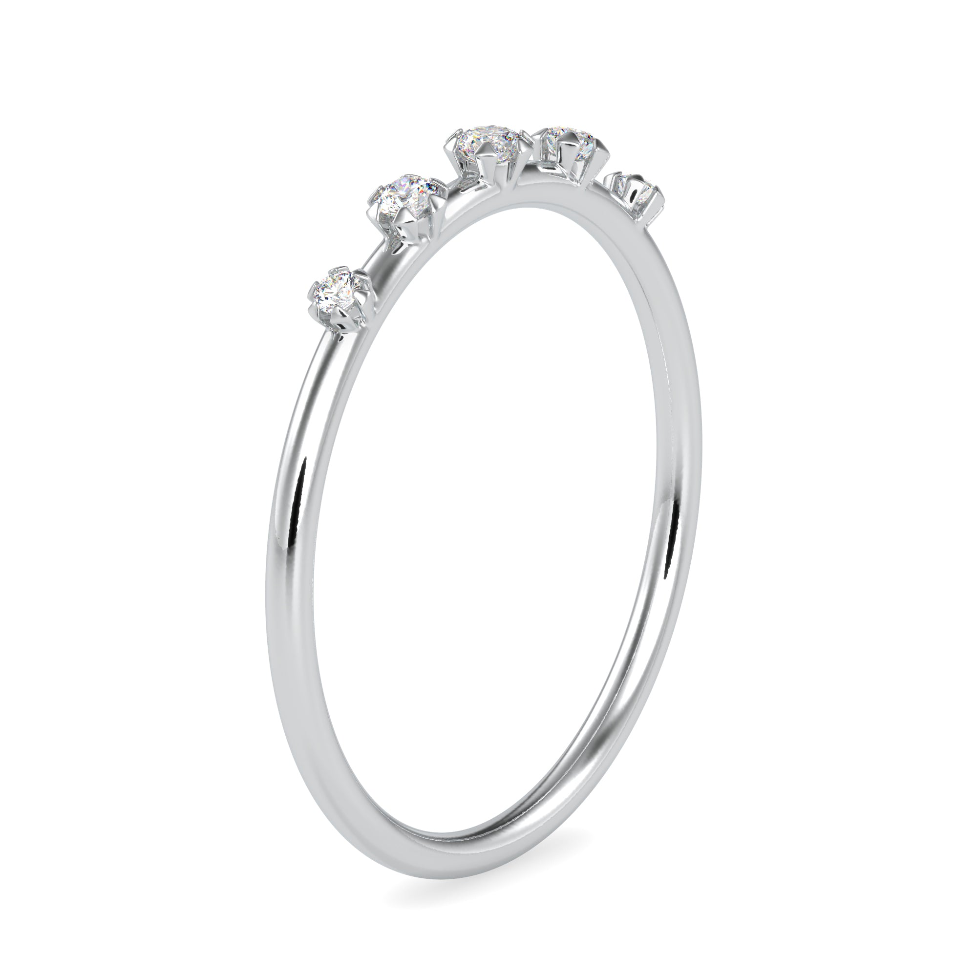5 Diamond Platinum Engagement Ring JL PT 0622