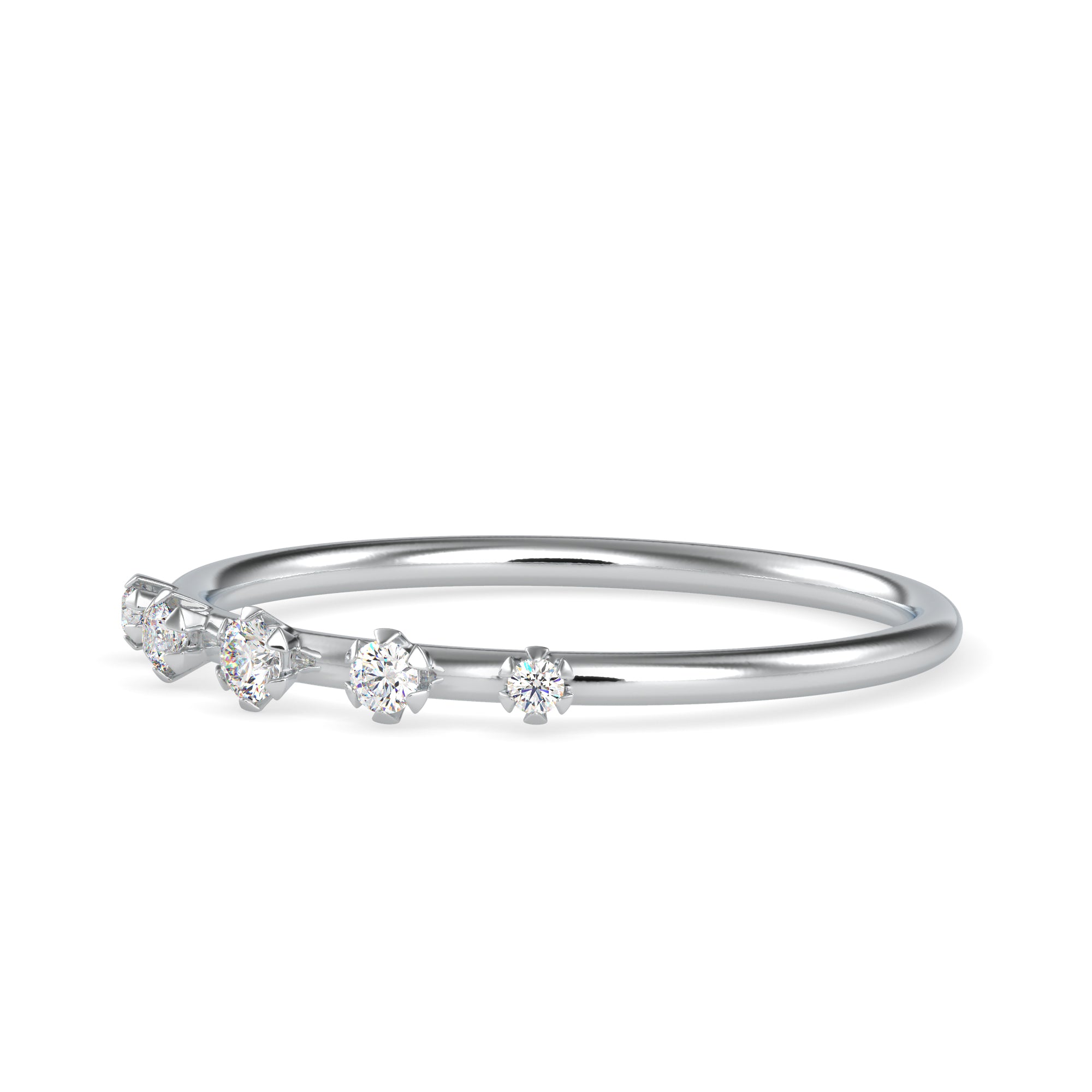 5 Diamond Platinum Engagement Ring JL PT 0622