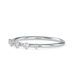 Load image into Gallery viewer, 5 Diamond Platinum Engagement Ring JL PT 0622
