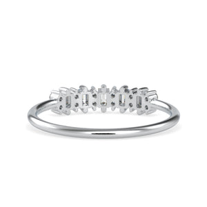 Designer Baguette Platinum Diamond Engagement Ring JL PT 0630