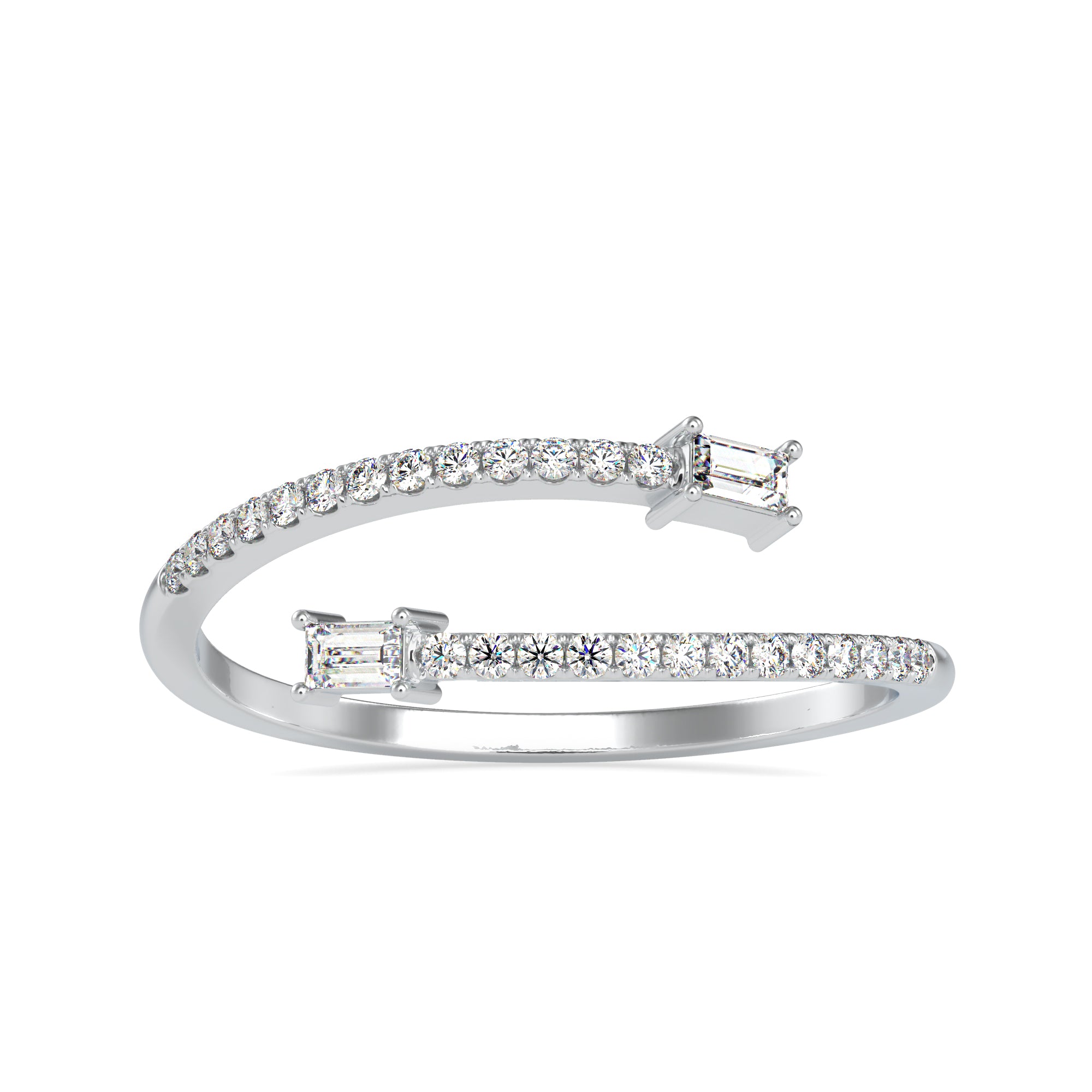 Designer Baguette Platinum Diamond Engagement Ring JL PT 0632   Jewelove.US