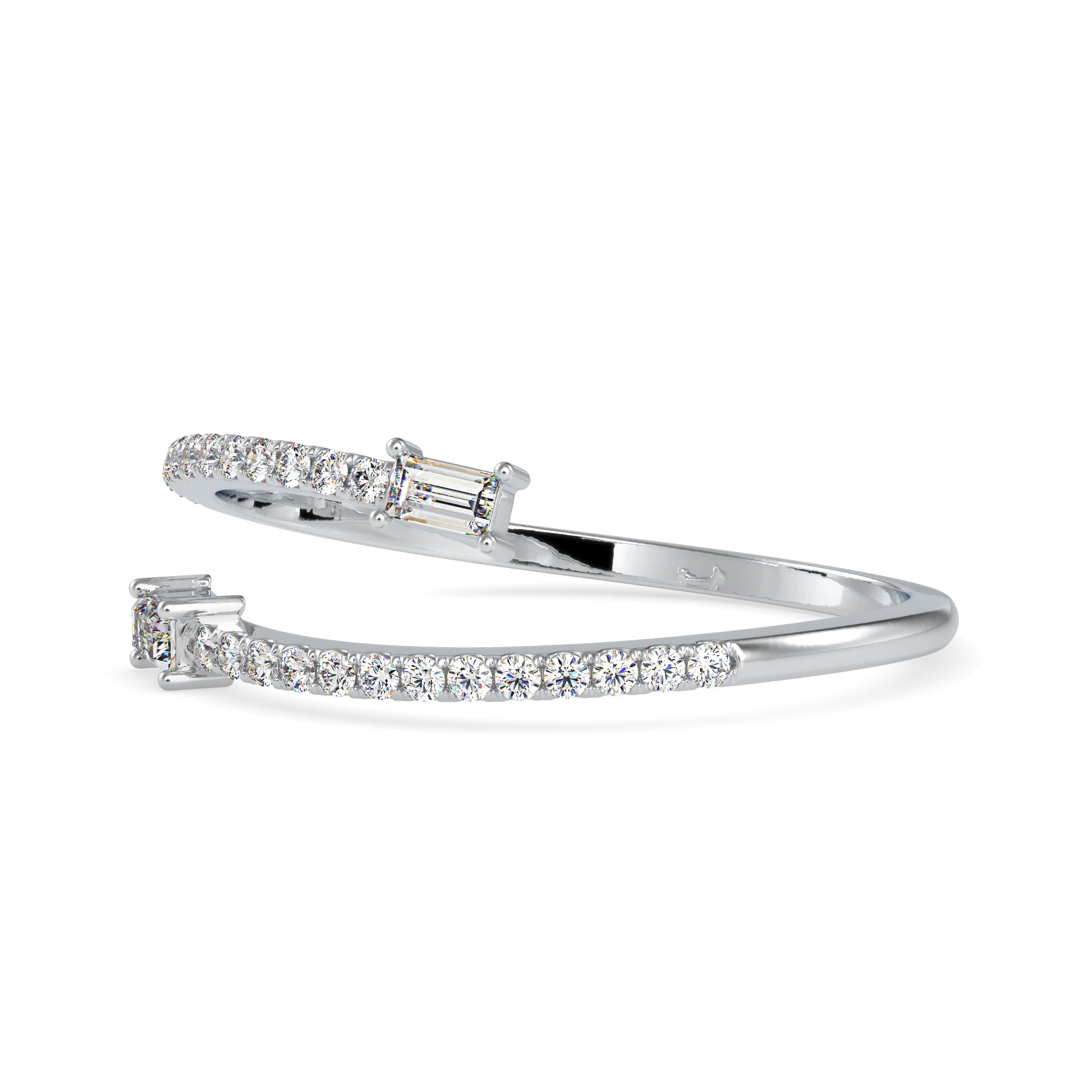 Designer Baguette Platinum Diamond Engagement Ring JL PT 0632   Jewelove.US