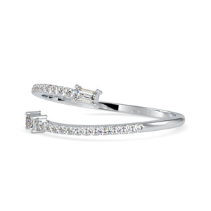 Designer Baguette Platinum Diamond Engagement Ring JL PT 0632   Jewelove.US
