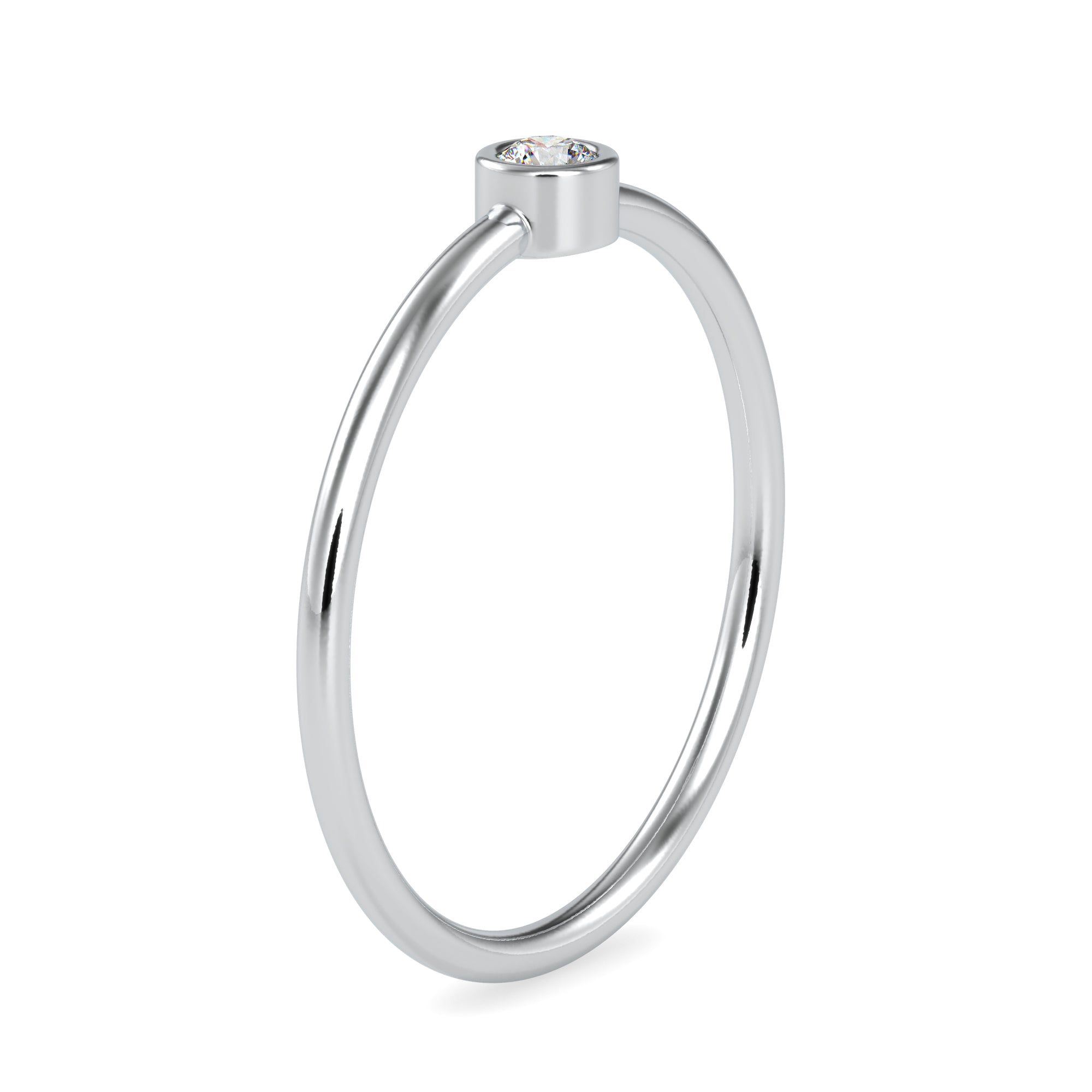 Platinum Diamond Engagement Ring JL PT 0634