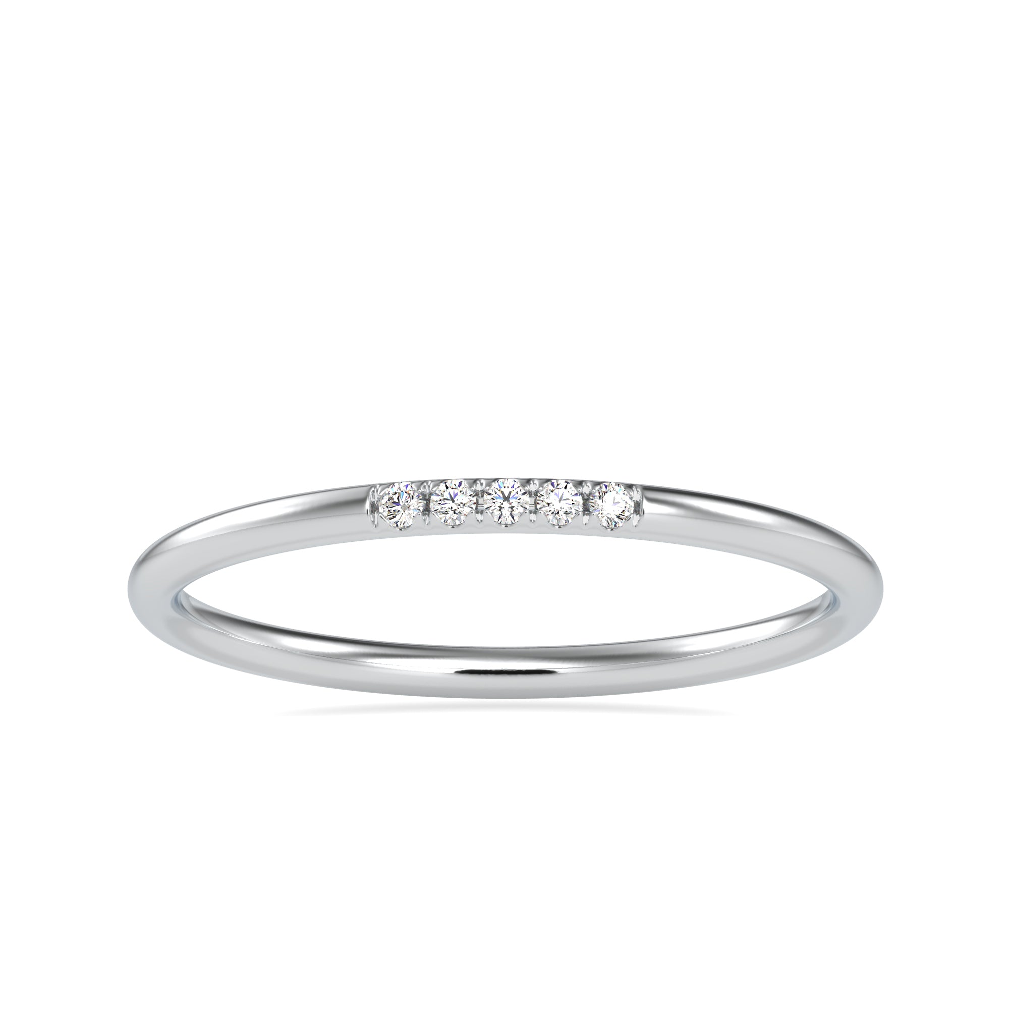 5 Diamond Platinum Ring for Women JL PT 0640