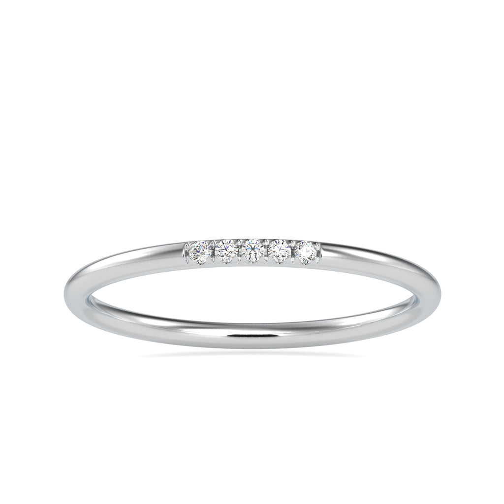 5 Diamond Platinum Ring for Women JL PT 0640   Jewelove.US