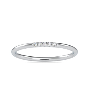 5 Diamond Platinum Ring for Women JL PT 0640