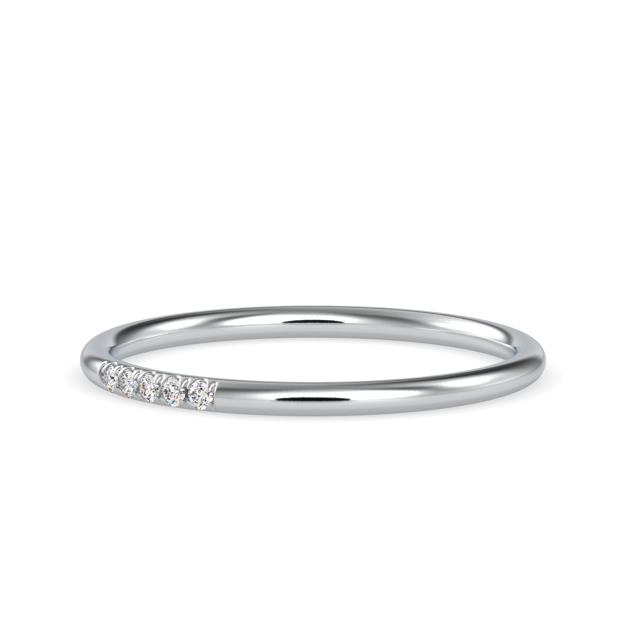 5 Diamond Platinum Ring for Women JL PT 0640
