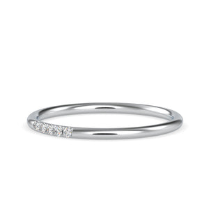 5 Diamond Platinum Ring for Women JL PT 0640