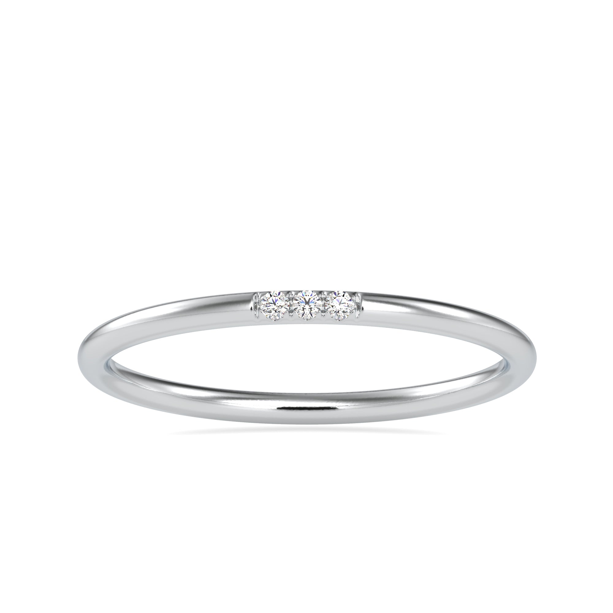 3 Diamond Platinum Ring for Women JL PT 0641