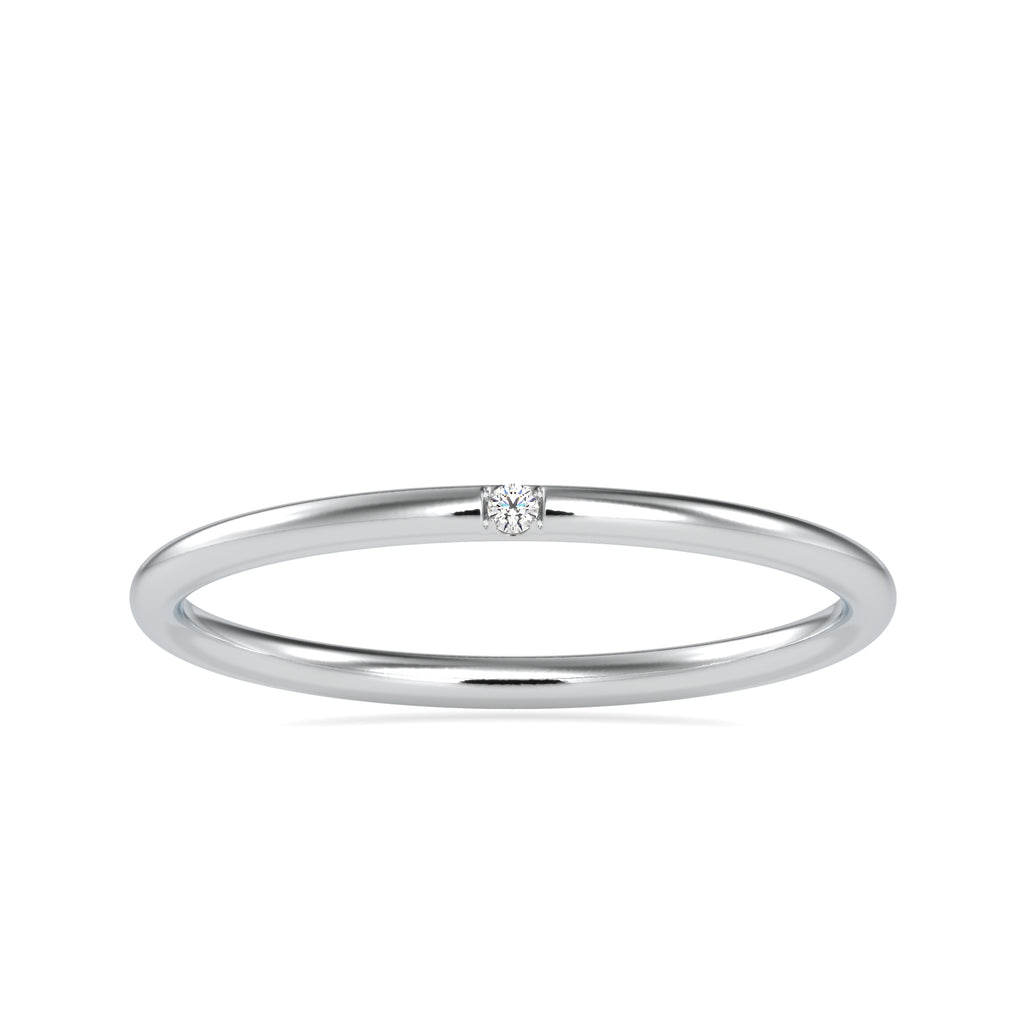 Single Diamond Platinum Ring for Women JL PT 0642   Jewelove.US