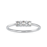 Load image into Gallery viewer, 3 Oval Cut Diamond Platinum Engagement Ring JL PT 0646   Jewelove.US
