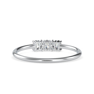 3 Oval Cut Diamond Platinum Engagement Ring JL PT 0646   Jewelove.US